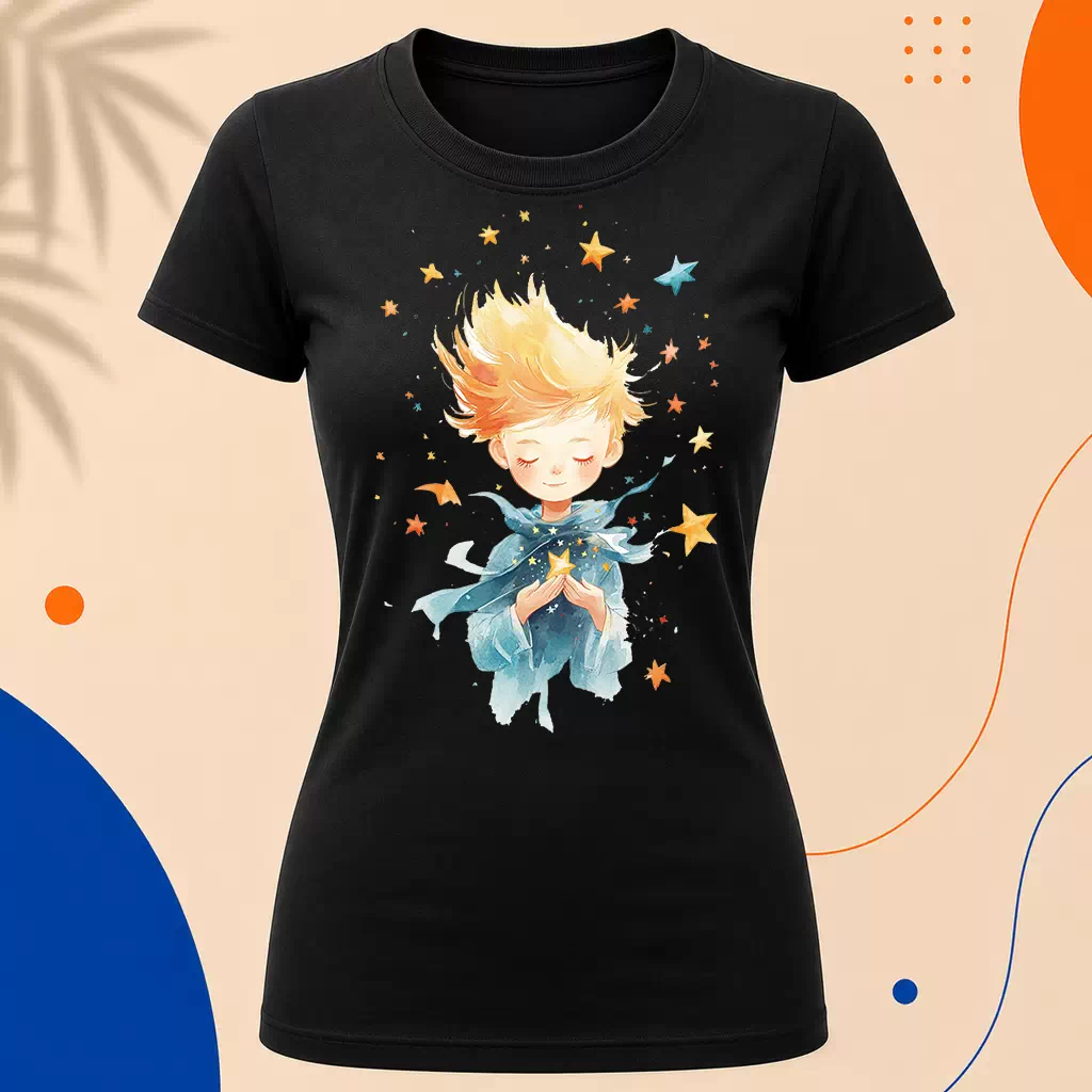 Dámské tričko - Kytice hvězd - Malý princ - Le petit prince